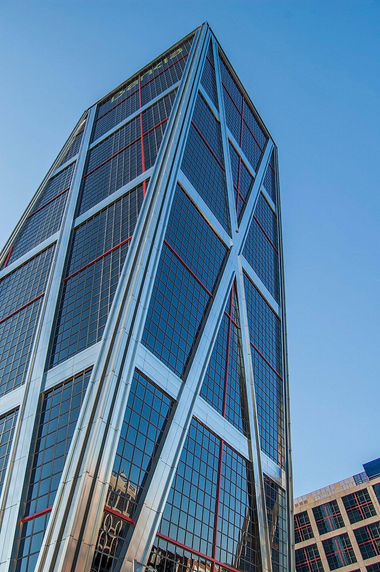 Vista exterior de las Torres Kio en la Plaza de Castilla de Madrid, sede corporativa que albergó a Bankia.