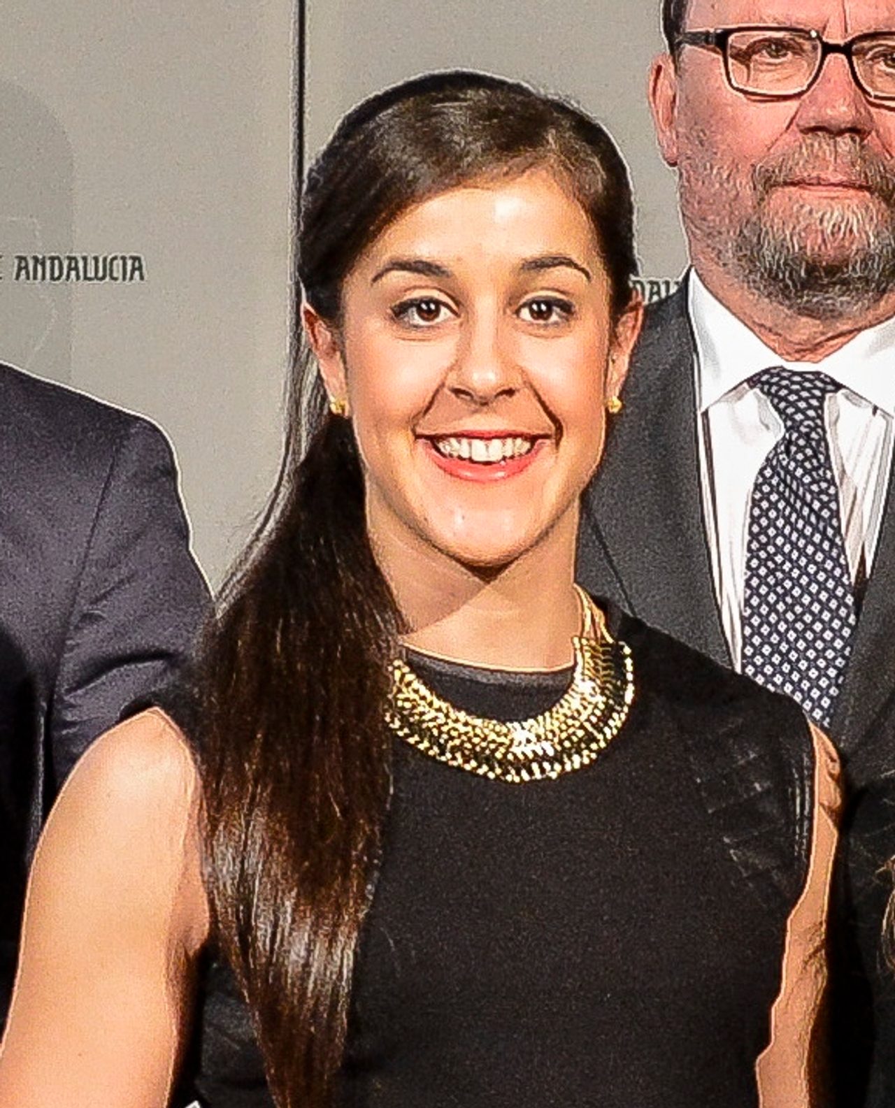 Carolina Marín, jugadora española de bádminton, durante una entrega de premios.